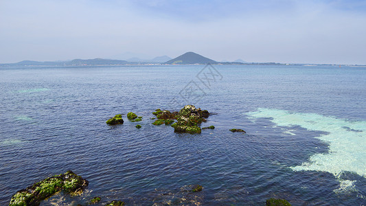 韩国济州岛牛岛海边大海唯美风景照背景图片