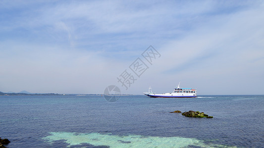 韩国济州岛牛岛海边大海唯美风景照背景图片