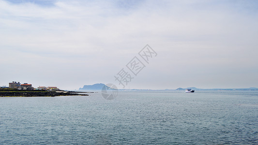 韩国济州岛牛岛海边大海唯美风景照背景图片