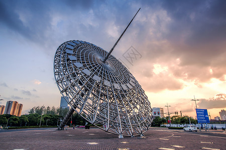 温州世纪广场上海世纪大道东方之光钢雕背景