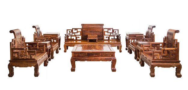 简约中式素材中式实木红木家具背景