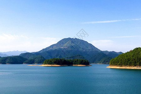 千岛湖岸背景图片