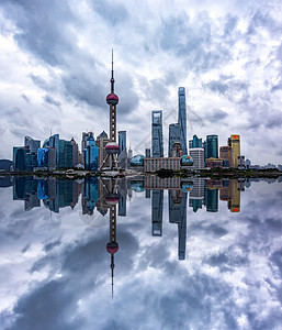 上海倒影图片