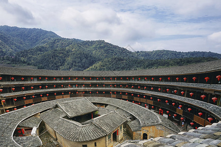 龙岩山土楼背景