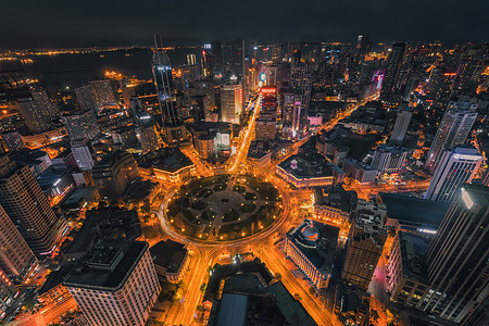 大连市中心大连中山广场背景