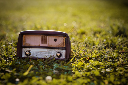 复古收音机柔焦镜头高清图片