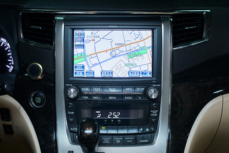 触摸屏界面设计商务汽车中的智能导航背景