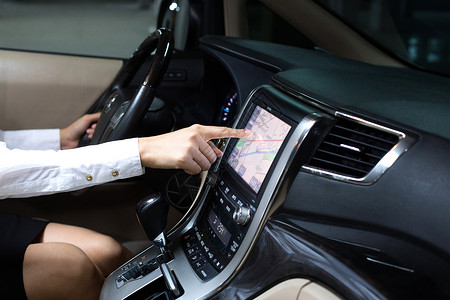 汽车屏商务汽车中的智能导航背景
