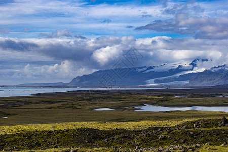 欧洲冰岛瓦特纳冰川国家公园背景