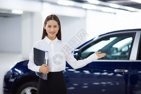 汽车销售商务女性图片