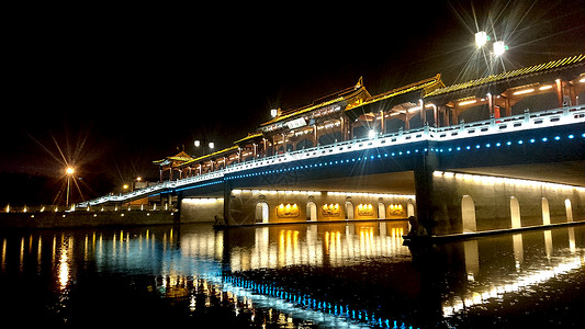 苏州平门桥夜景高清图片