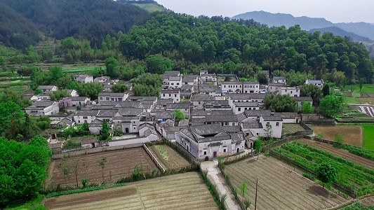 风景宜人深山古镇背景