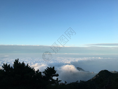 泰山旅游泰山上的云海设计图片