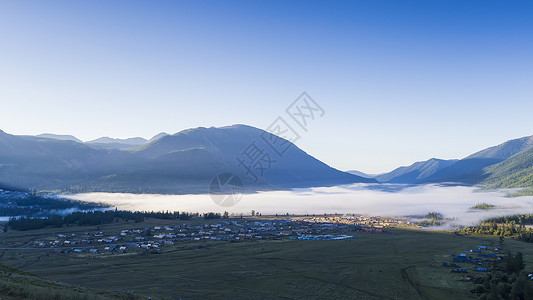 阿勒泰地区新疆喀拉斯旅游美景美图背景