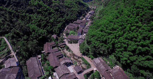 林坑古镇背景图片