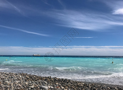 海滩游轮国外海边风景背景