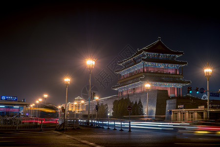北京路灯前门背景