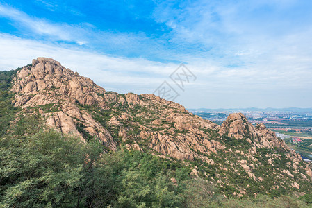 胶南青岛珠山国家森林公园风光背景