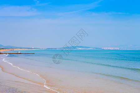 青岛的海青岛第一海水浴场高清图片