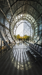 座位光时光隧道—金昌机场航站楼背景