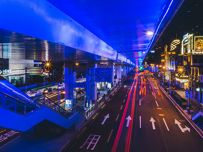 城市夜景交通背景图片