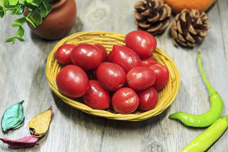 圣女果木碗干番茄高清图片