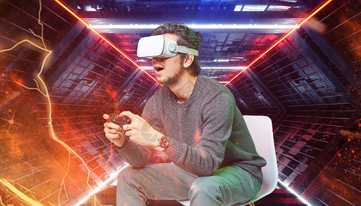 VR现实传感背景图片