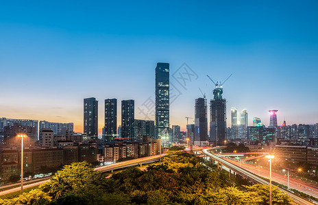 现代城市深圳夜景图片