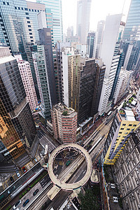 高空景色香港高楼群背景