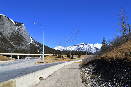 加拿大班夫国家公园风景照背景图片