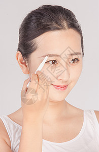 中国画眉商业人像妆容背景
