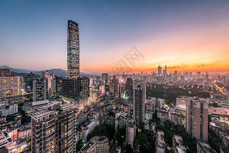 罗湖东门京基一百大厦深圳夜景背景