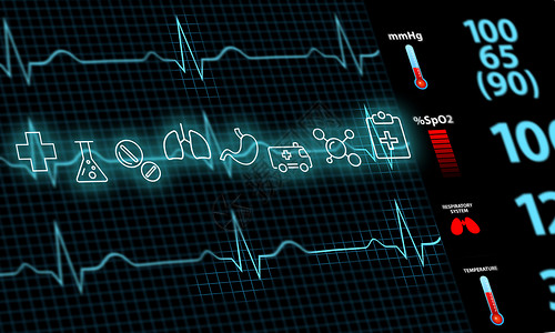 心电图检查心率测试仪器设计图片