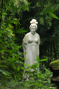 成都锦江河畔以唐代女诗人薛涛而建的望江公园背景图片