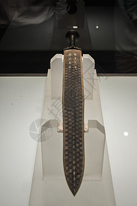 剑出鞘武汉湖北省博物馆内的越王勾践剑背景