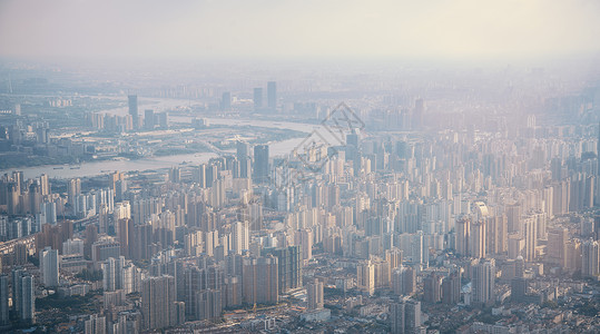 上海摩天楼俯瞰上海背景