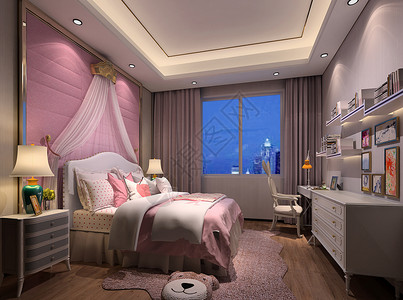 新古典卧室室内设计效果图高清图片