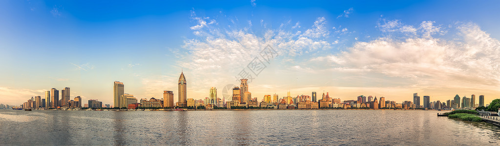 万国建筑群上海浦西风光全景图背景