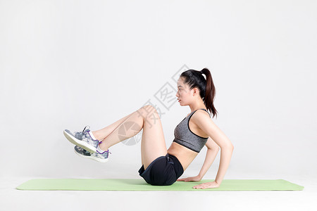 运动健身女性腰腹力量训练图片