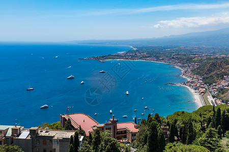 西西里意大利海岸线风景背景