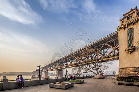 武汉长江大桥风光背景图片