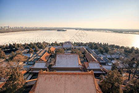 颐和园冬天北京颐和园风光背景