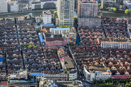 俯瞰上海民居背景图片