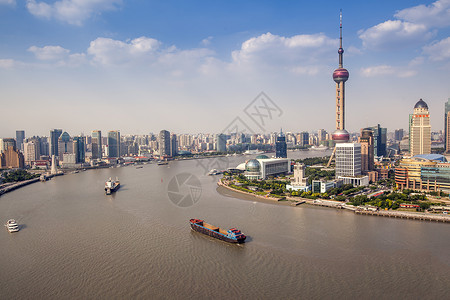 大厦屋顶上海陆家嘴城市风光背景