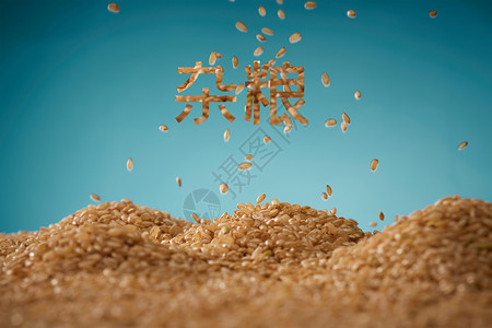 一堆大米健康谷物设计图片