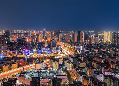 山东青岛城市夜景背景图片