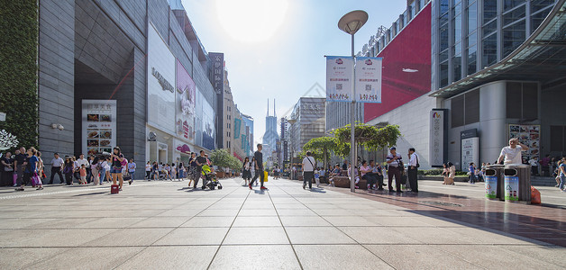 南京东路步行街背景图片