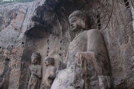 龙门石窟景点奉恩寺高清图片