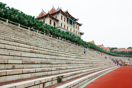 厦门椰风寨一角厦门大学操场一角背景