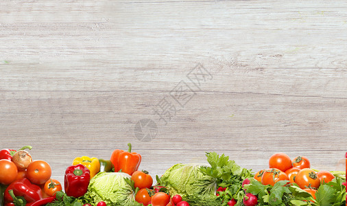 新鲜蔬菜篮健康饮食设计图片
